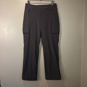 Eddie Bauer Women's Fleece Lined Straight Leg Cargo Pants Size 10 Black